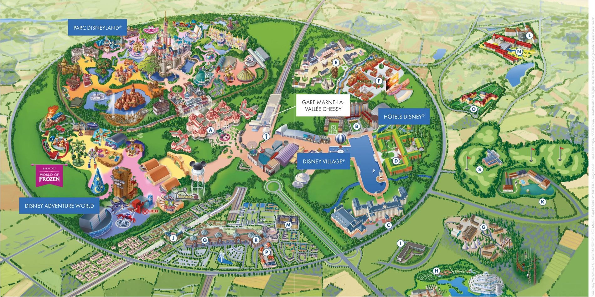 Disneyland Paris resort map