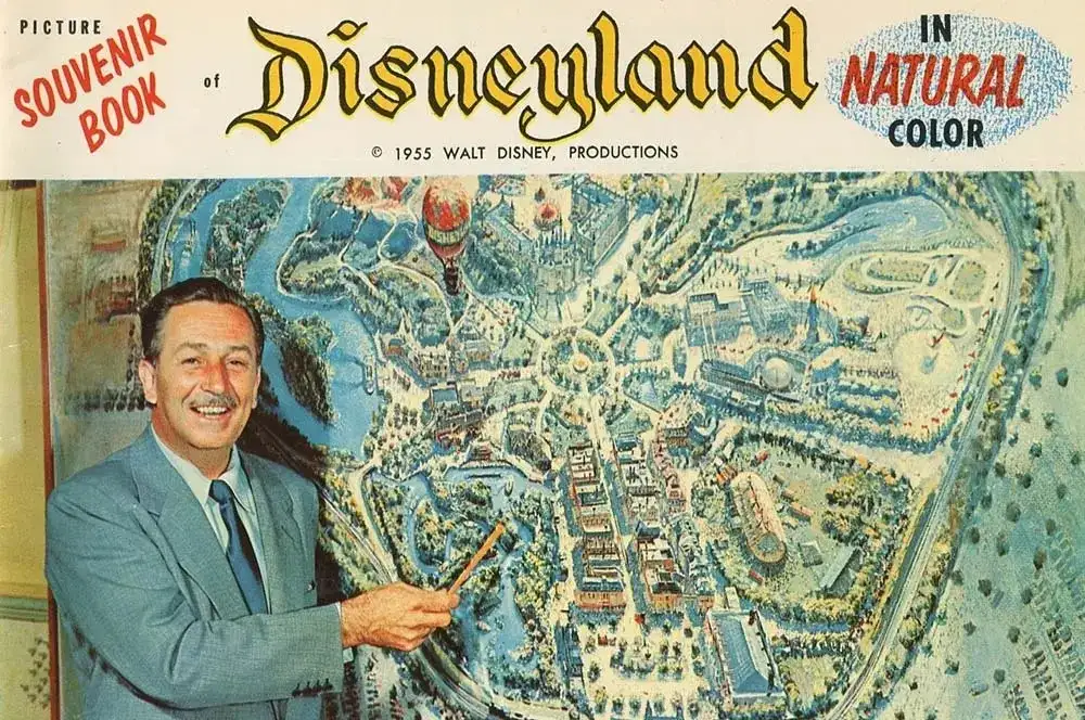 Walt Disney presenting Disneyland Resort in 1955
