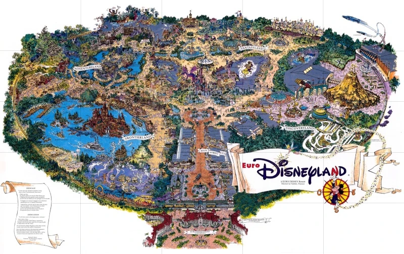 Euro Disneyland souvenir map from 1992