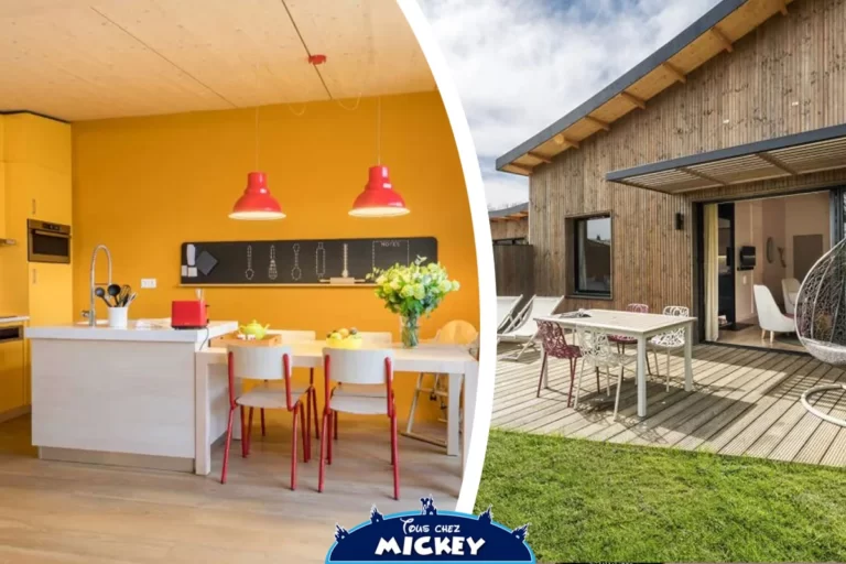 Terrace and kitchen of the Villages Nature Cottages to have breakfast