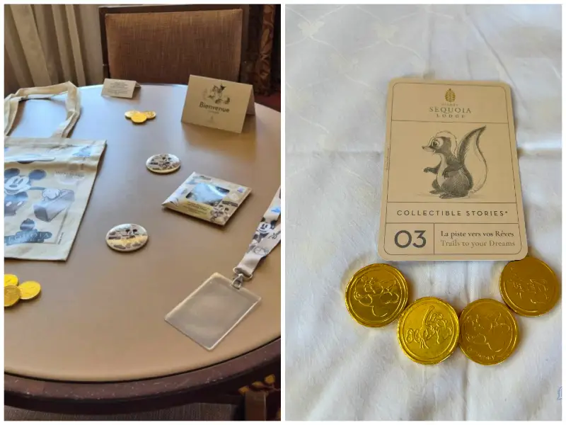Small welcome gifts in Golden Forest Club rooms and suites