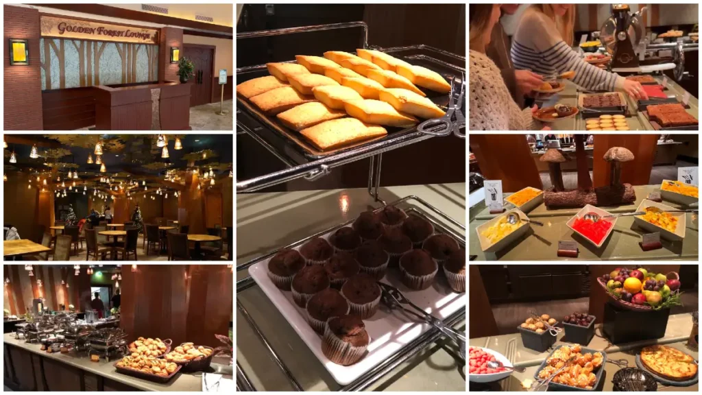 Breakfast buffet in the Golden Forest Lounge