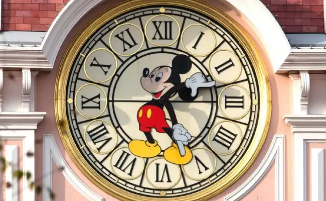 Disneyland Paris Mickey's Clock on top of Disneyland Hotel