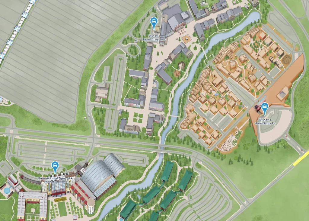 Plan hôtel Cheyenne à Disneyland Paris