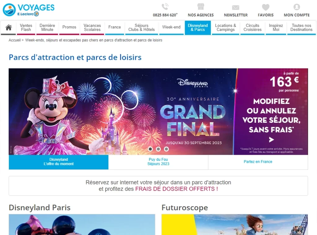 Séjours Disneyland Paris avec Leclerc Voyages