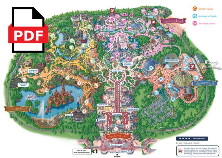 Plans 2025 des parcs Disneyland Paris à télécharger