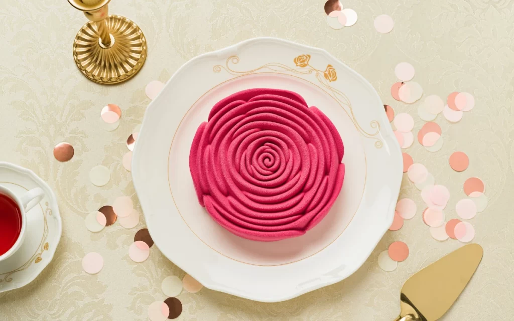 Dessert inspiré de la rose de la belle et la Bête