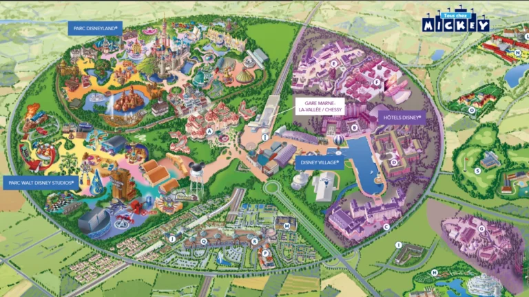 Emplacement des hôtels Disney à Disneyland Paris