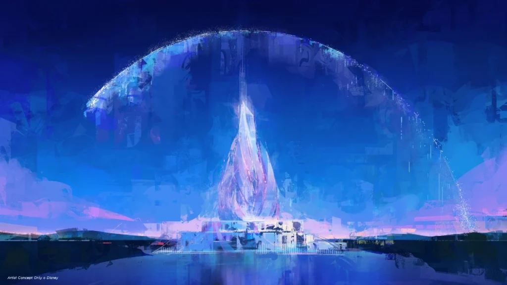 Concept art du château Disney du parc d'Abu Dhabi