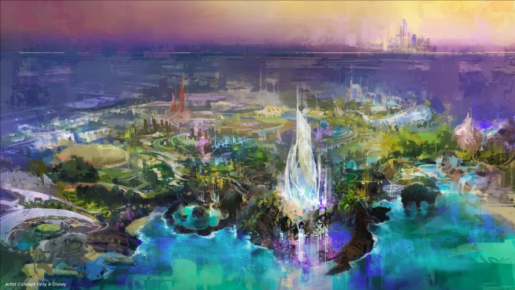 Concept art du nouveau parc Disney à Abu Dhabi