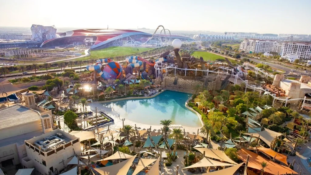 Vue aérienne de Yas Island