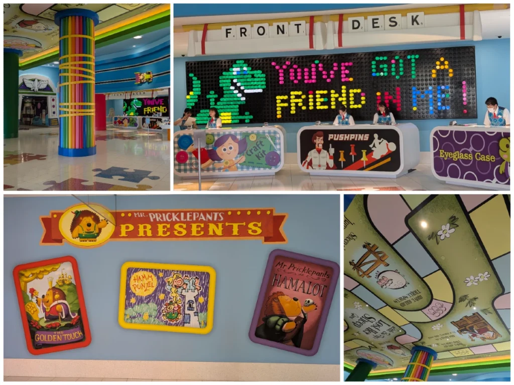 Aperçu du lobby du Toy Story Hotel