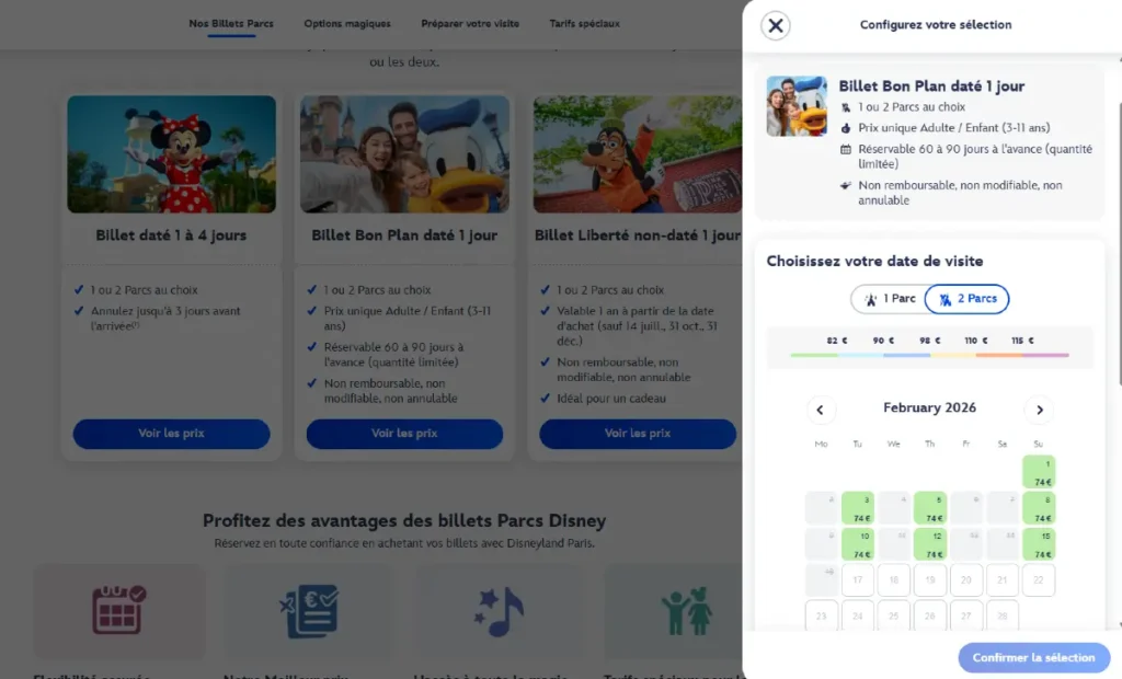 Comment acheter un billet bon plan à 49€ pour DISNEYLAND PARIS